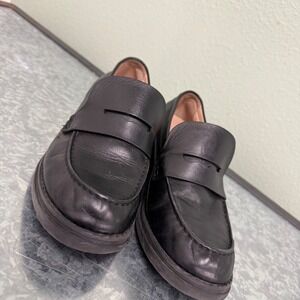 Cole Haan Penny Loafers Womens 8B Black Excellent Leather Block Heel W28816